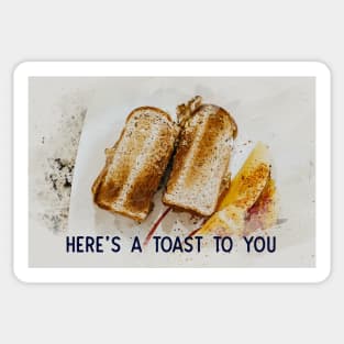 Here's a toast to you Greeting Card Sticker